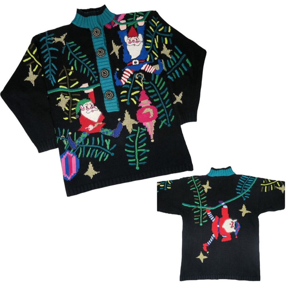 Vintage 90s, Lisa Nichols Christmas Santa Sweater